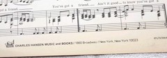 YOUVE GOT A FRIEND Sheet Music Vintage 1971 Guitar Piano James Taylor Pop Folk