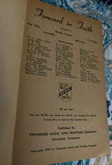 Vntg FORWARD IN FAITH Christian / Gospel Songbook Tennessee Music (1959/PB)
