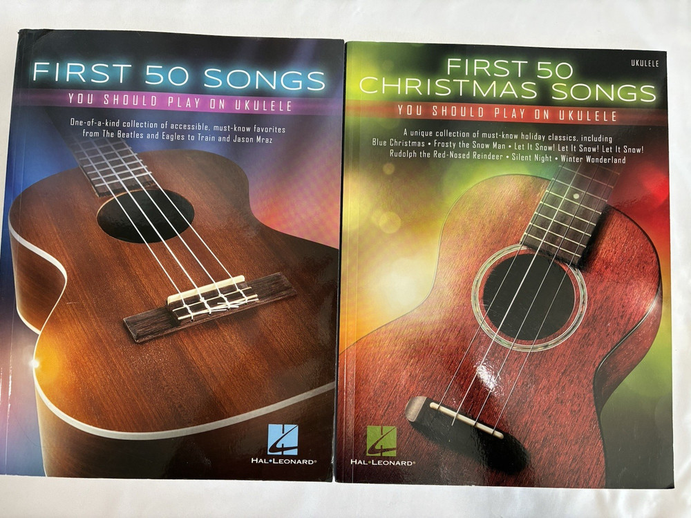 Hal Leonard Set of 2 Books First 50 Songs You Should Play on Ukulele & Christmas