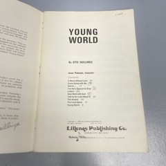 Young World Otis Skillings Vocal Piano Guitar String Bass Sheet Music Book 1969