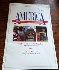 AMERICA: God Shed His Grace On Thee Choral Book /Songbook Mauldin Patriotic 1990
