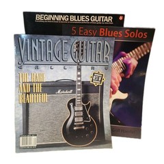 Blues Guitar Book Lot 3x Beginning Blues Guitar + Solos + Vintage Guitar Gallery