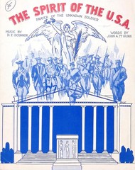 Spirit Of The USA Sheet Music Prayer Of Unknown Soldier Patriotic Military 1941