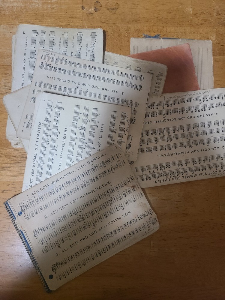 Vintage German Sheet Music Clarinet, Trombone, Bass ephemera