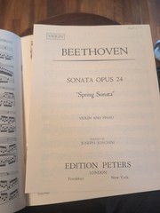 Edition Peters Sheet Music Beethoven Sonata Opus 24 Spring Sonata Violin Piano