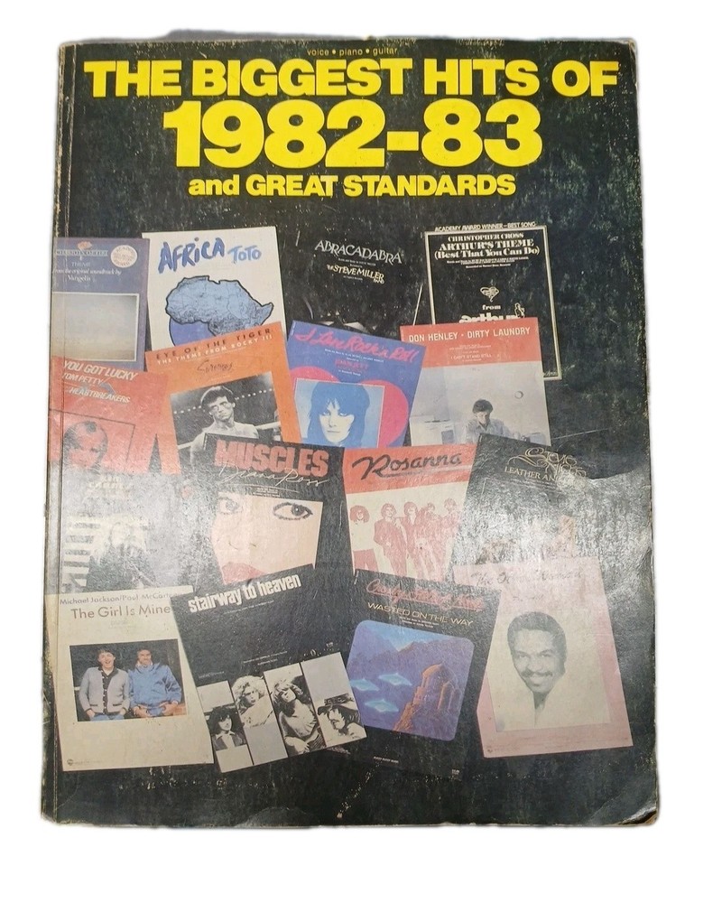 BIG 1 Hits of the 80s. Sheet Music for Piano and Voice, with Guitar chord Lyrics