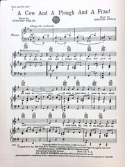 A Cow Plough And Frau Sheet Music Arms And The Girl 1950 Musical Morton Gould