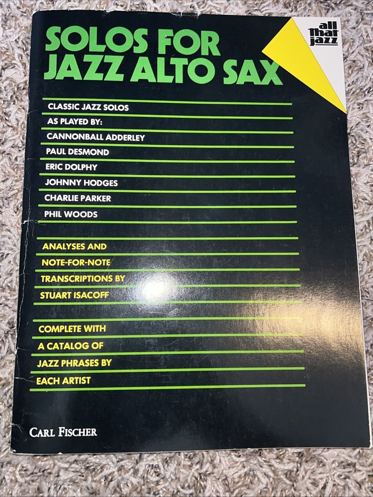 Solos For Alto Sax All That Jazz Carl Fischer Transcriptions