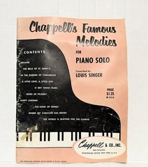 Chappell&rsquo;s Famous Melodies for Piano Solo Louis Singer Because Sleepy Songbook