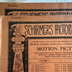 Antique 1918 Photoplay Motion Picture Sheet Music Silent Film Piano Violin lot