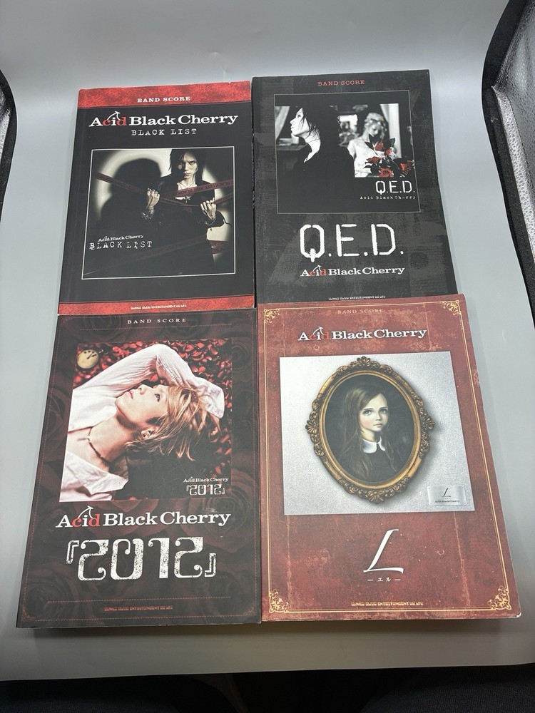 4 Books Acid Black Cherry Japan Music LOT BAND SCORES Shinko Janne Da Arc Yasu