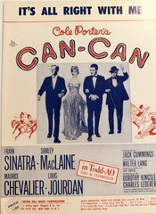 Cole Porter CAN-CAN Sheet Music Lot 6 Pieces 1953 Broadway + 1960 Film Sinatra