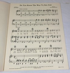 Dionne Warwick, Do You Know The Way To San Jose Sheet Music, 1968