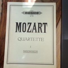 Sheet Music Mozart Quartette 1 No 16 Edition Peters Violoncello Cello Score Beck