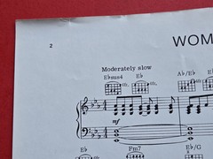 John Lennon Yoko Ono Woman Sheet Music Piano Vocal Guitar 1981 Lenono USA SELLER