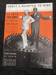 About A Quarter To Nine by Al Jolson & Ruby Keeler 1935 Sheet Music Piano