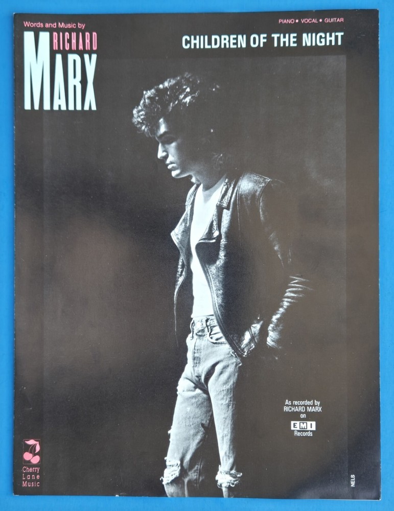Richard Marx Children Of The Night Sheet Music Piano Vocal Guitar 1990 US SELLER