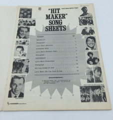 Vintage Hit Maker Song Sheets Beatles Songbook 1965 Music
