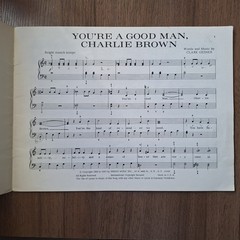 1968 Vintage You’re a Good Man Charlie Brown Easy Piano Songbook Peanuts snoopy