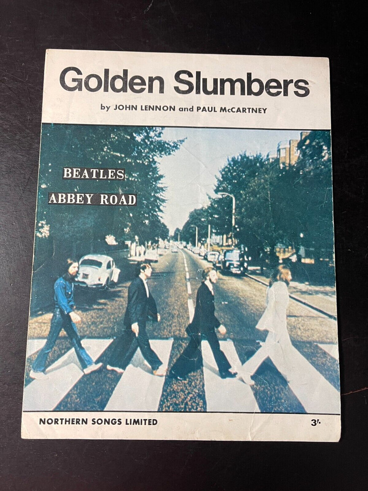 The BEATLES : Sheet Music PUNCH HOLE 1968 : –GOLDEN SLUMBERS—3810