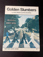 The BEATLES : Sheet Music PUNCH HOLE 1968 : –GOLDEN SLUMBERS—3810