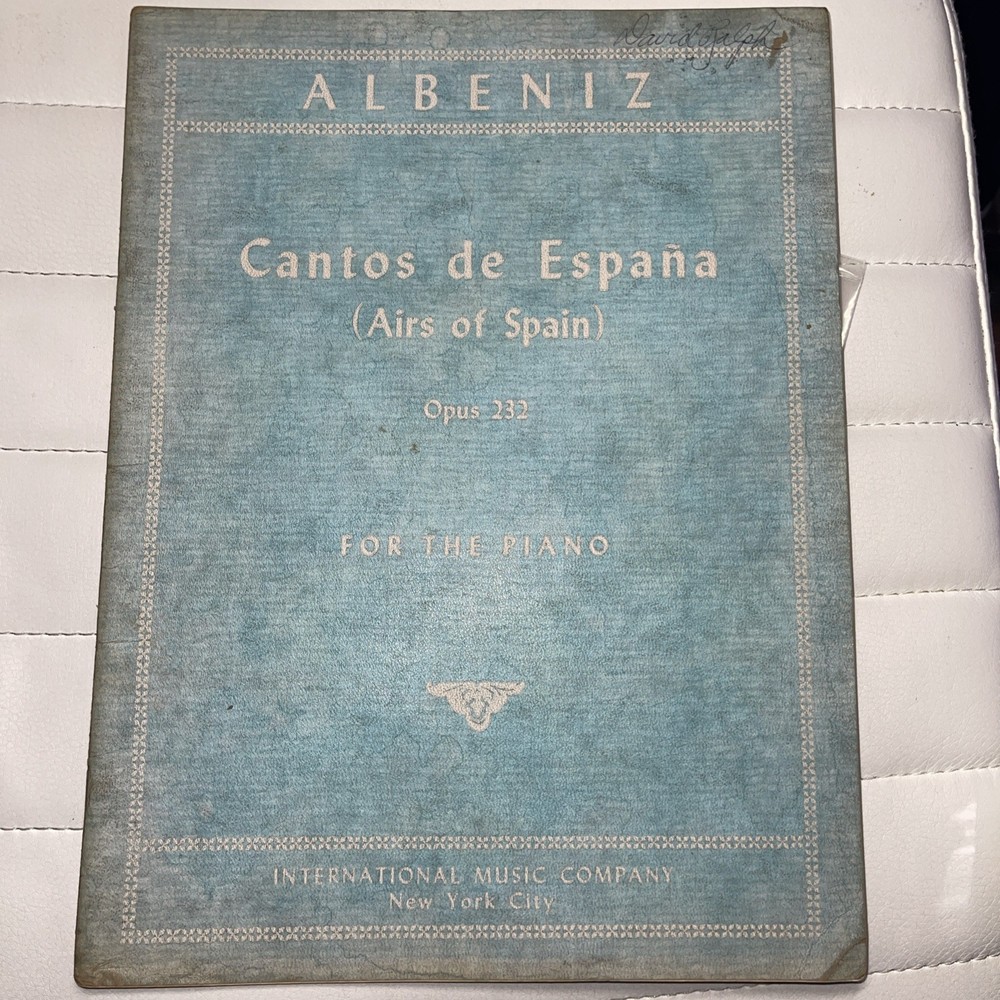 Albeniz Cantos De Espana (Airs Of Spain) Op 232 Isidor Philipp 1950 No. 1092