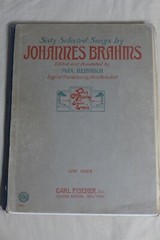 Antique SIXTY SELECTED SONGS BY JOHANNES BRAHMS – 1916 Carl Fischer, Low Voice