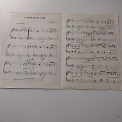 Chariots Of Fire Sheet Music Vangelis Coates Easy Piano Warner Bros 1982 Vintage
