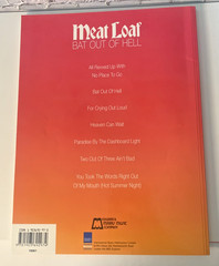 Vintage Meat Loaf Bat Out Of Hell Song Book Sheet Music Piano Vocal Guitar Tab
