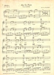 Martha Ah, So Pure Opera 1938 Vintage Sheet Music