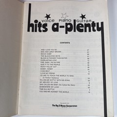 Hits A-plenty Voice Piano Guitar Songbook Music 1974 Vintage
