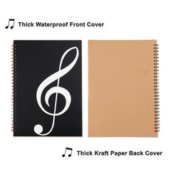 Blank Sheet Music Notebook 2 Pack – 160 Pages Manuscript Paper, 10 Staves