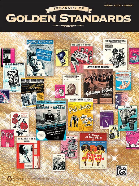 Treasury of Golden Standards Piano Sheet Music Guitar Chords 76 Songs Book