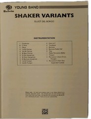 Full Score Concert Band Shaker Variants Elliot Del Borgo