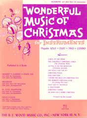 Wonderful Music Of Christmas Songbook Trombone Bass Clef 1963 Kendall Solo Duet