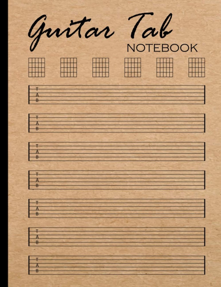 Guitar Tab Notebook Blank Guitar Tablature Book For Music Composition And Son…