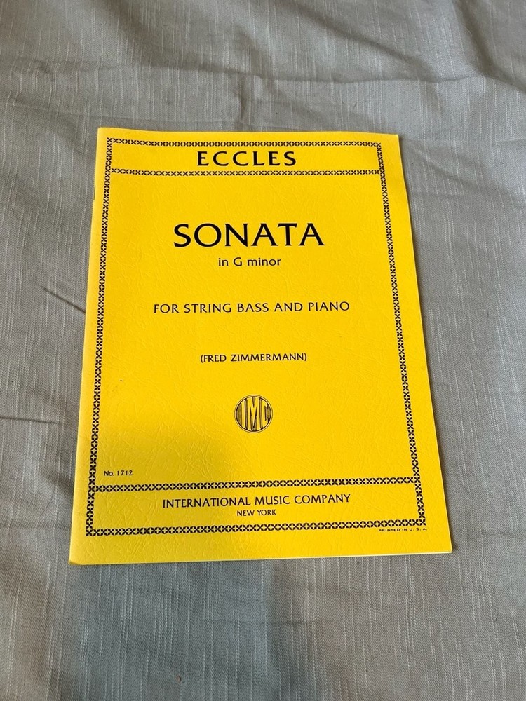 Eccles: Sonata in G minor for String Bass and Piano (Fred Zimmermann), No. 1712