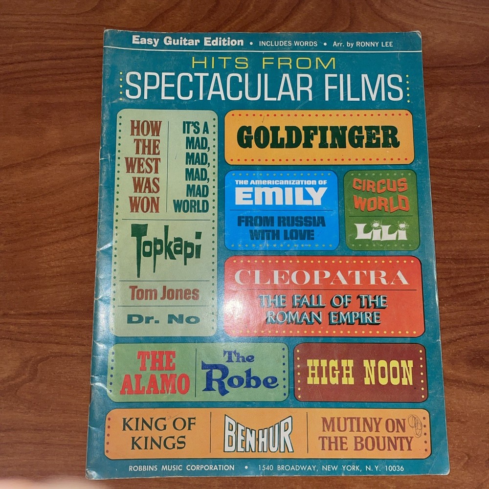 Hits From Spectacular Films 1965 Vocal Piano Vintage Sheet Music