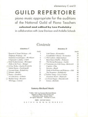 Guild Repertoire Elementary C D Songbook Piano Solo Audition 1961 Podolsky Waltz