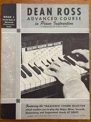 DEAN ROSS ADVANCED COURSE IN PIANO INSTRUCTION BOOK 5 – 1949 sheet music