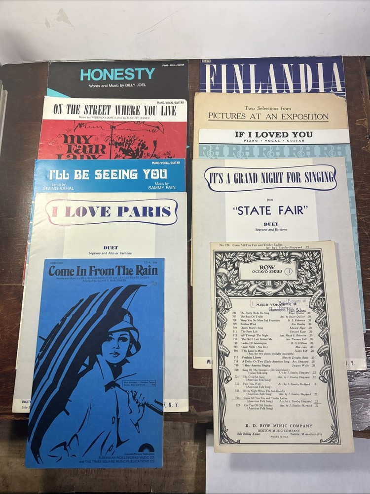 Vintage Sheet Music Lot 10 Pieces Broadway Show Tunes Pop Classical