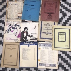 Lot Of 10 Vintage Piano Scores And Studies. Condition Varies
