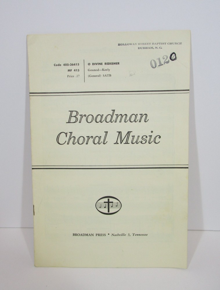 Choral Sheet Music For « O Divine Redeemer » SATB – Keely – Broadman Choral Music