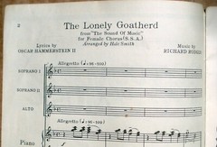 Lonely Goatherd from Sound of Music Chorus SSA Vtg Sheet Music 1959