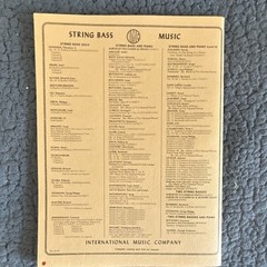 International Music Company Grieg Sonata A Minor Op. 36 String Bass & Piano