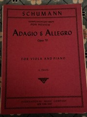 Viola Sheet Music Schumann Adagio & Allegro Opus 70 Viola/Piano International