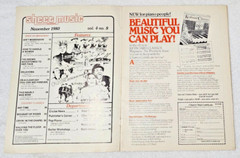Sheet Music Magazine November 1980 Broadway & Country Classics Piano Guitar VG