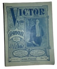 1901 Victor Method for the Mandolin by J.A. LeBarge, Leo Feist Book Original
