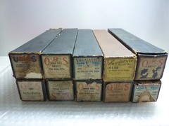 VINTAGE 10 PLAYER PIANO ROLLS ALL ORIGINAL BOX -DIFFERENT BRANDS -ESTATE FIND