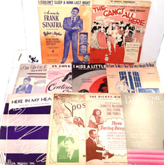Lot of 146 Pieces Of Vintage 1930&rsquo;s-1950&rsquo;s Sheet Music / song books from movies+